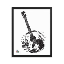 Load image into Gallery viewer, jimmy hendrix mono print - framed wall art